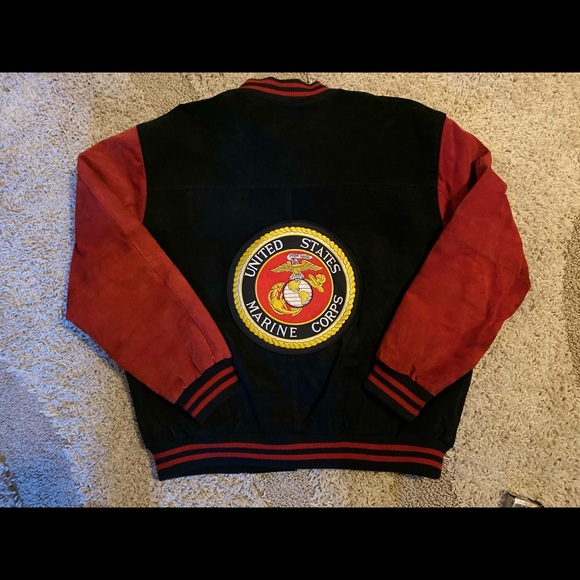 USMC - SUEDE/LEATHER BOMBER JACKET! - Picture 3 of 9